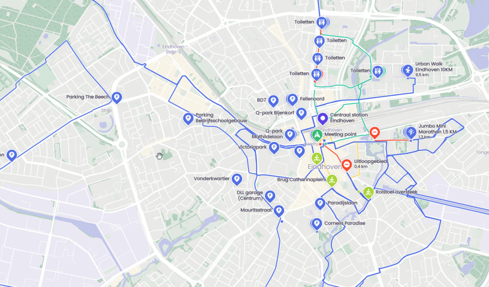 Beperkte bereikbaarheid tijdens ASML Marathon