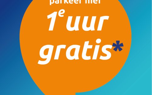 Eerste uur gratis parkeren – alleen met reservering!